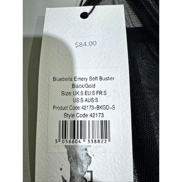 Bluebella NWT Emery Soft Bustier Black/Gold Small - Picture 7 of 7